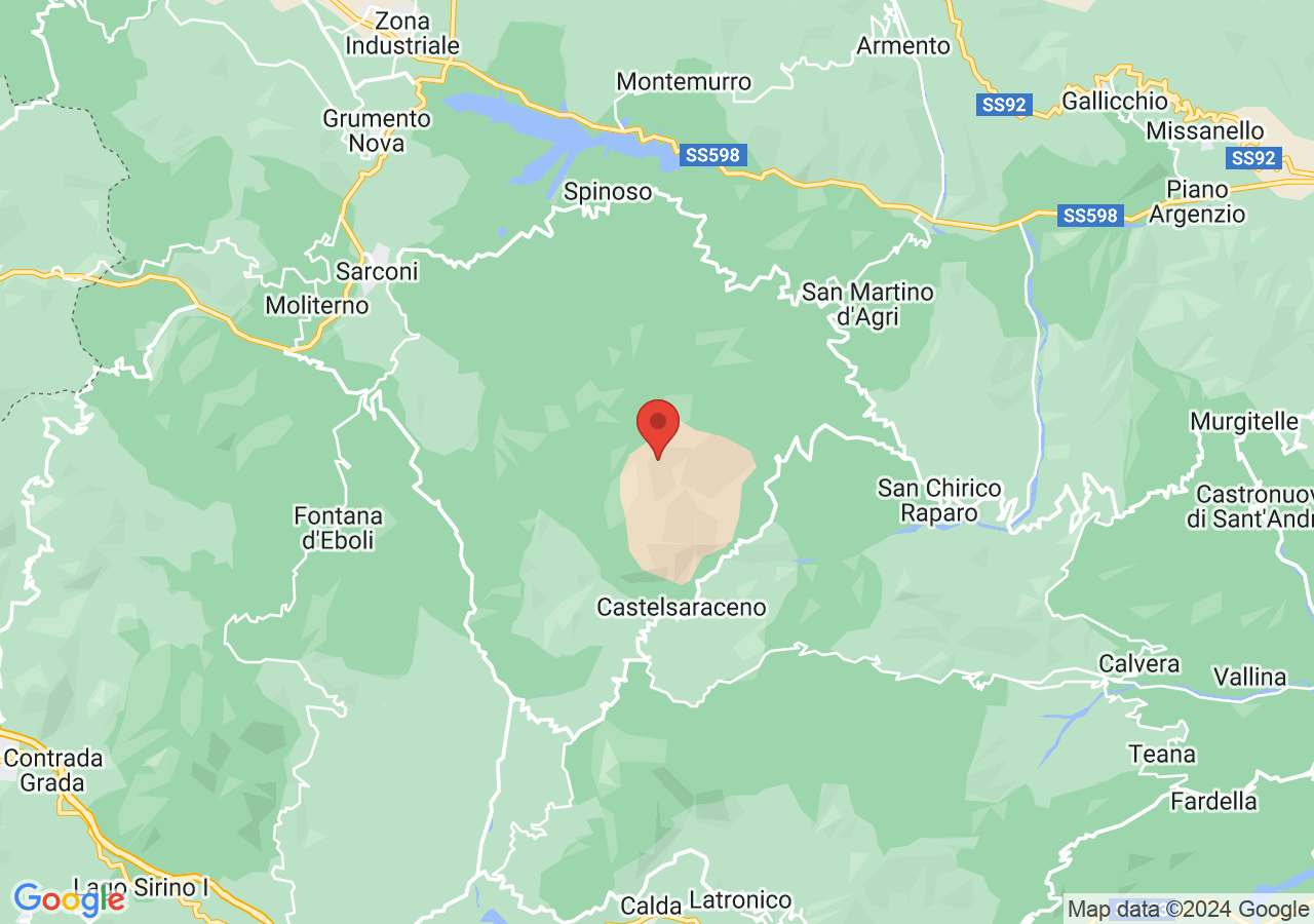 Mappa di Trekking sul Monte Raparo