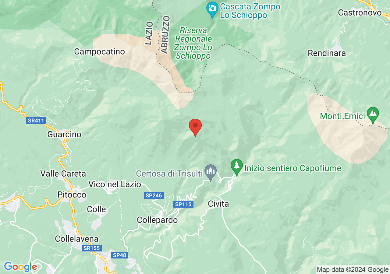 Mappa di Trekking sul monte Rotonaria
