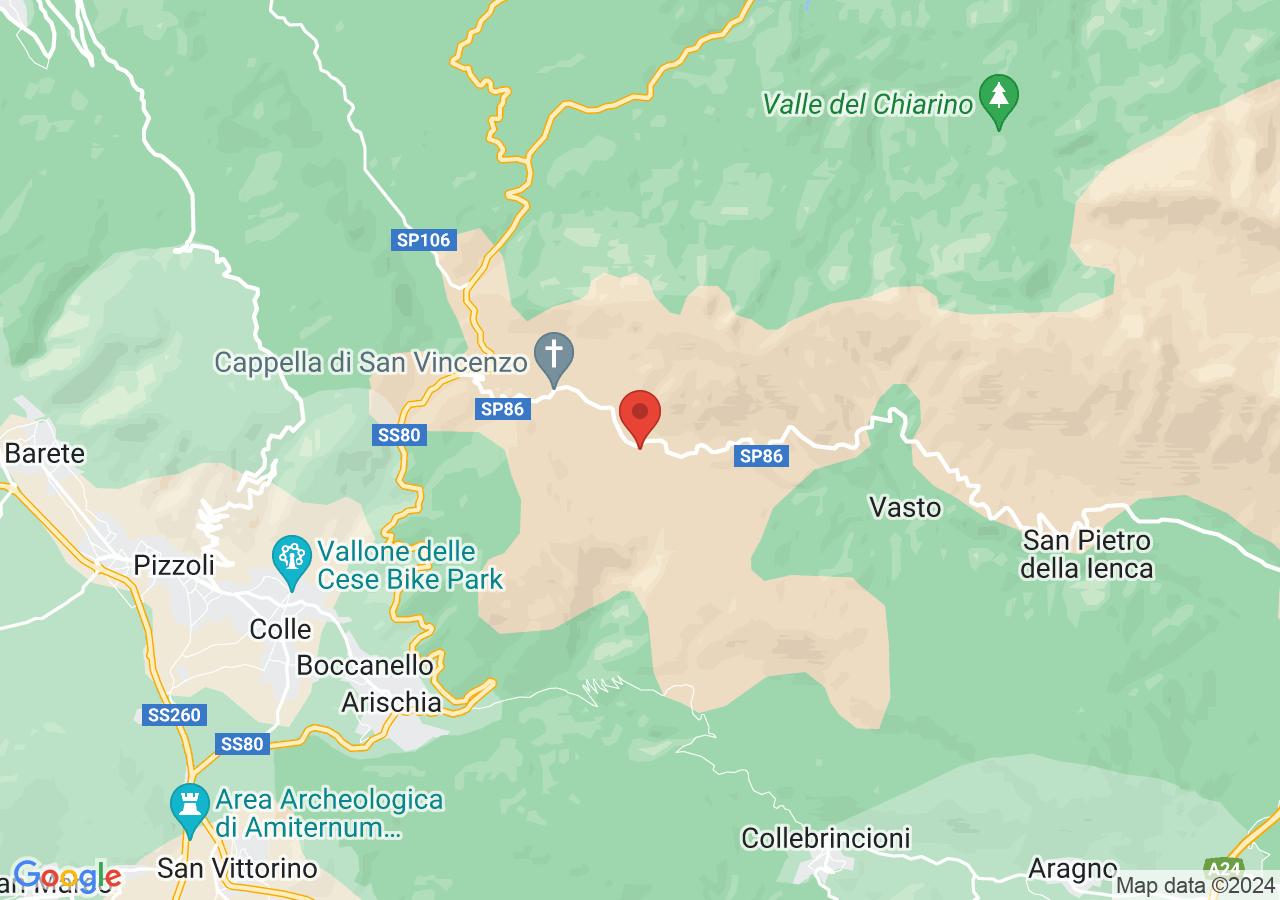 Mappa di Trekking sul monte San Franco