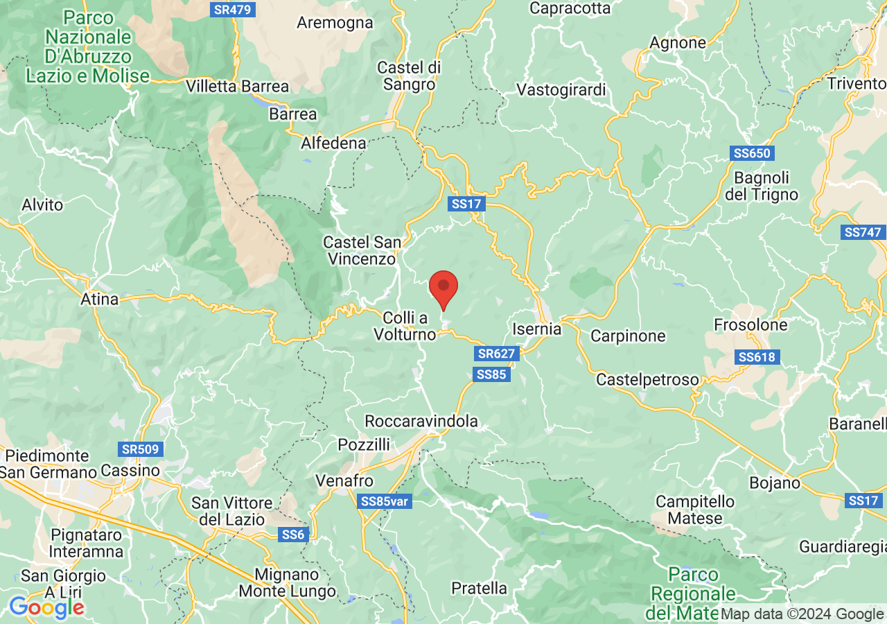 Mappa di Fornelli uno dei Borghi più belli d'Italia