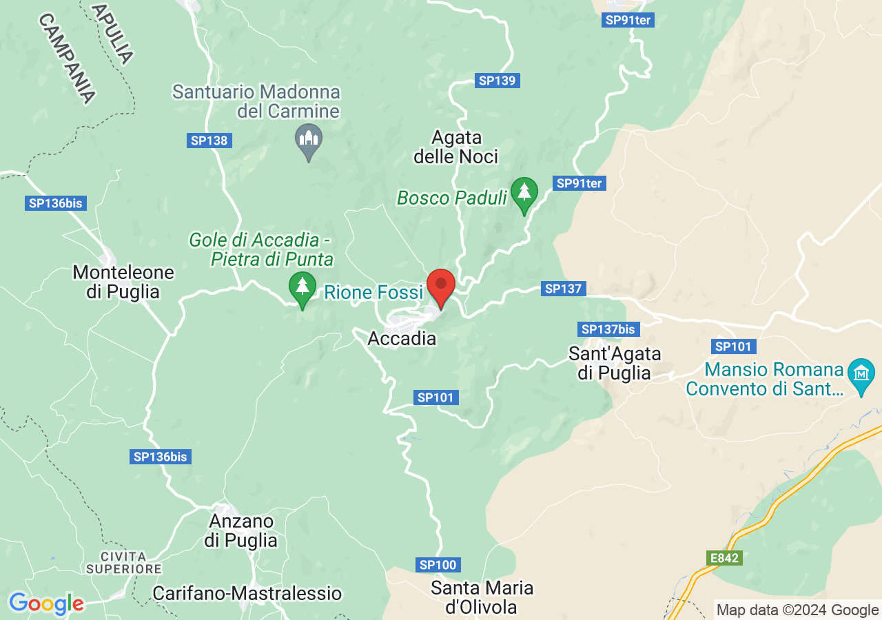 Mappa di Borgo medievale abbandonato di Rione Fossi