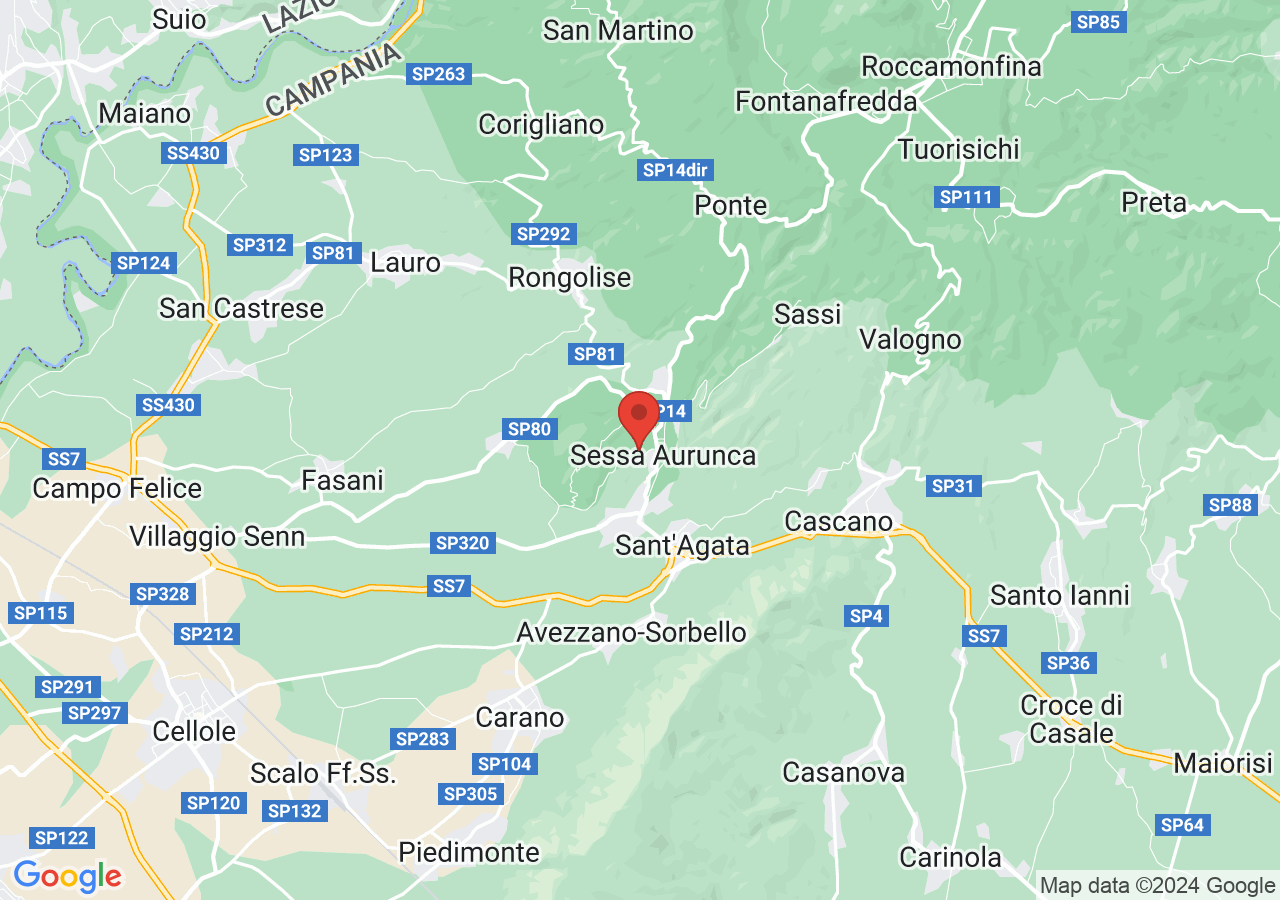 Mappa di Castello ducale di Sessa Aurunca