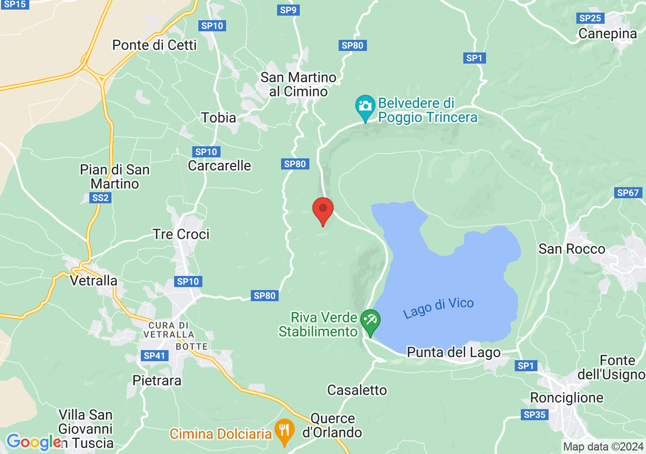 Mappa di Trekking sul monte Fogliano