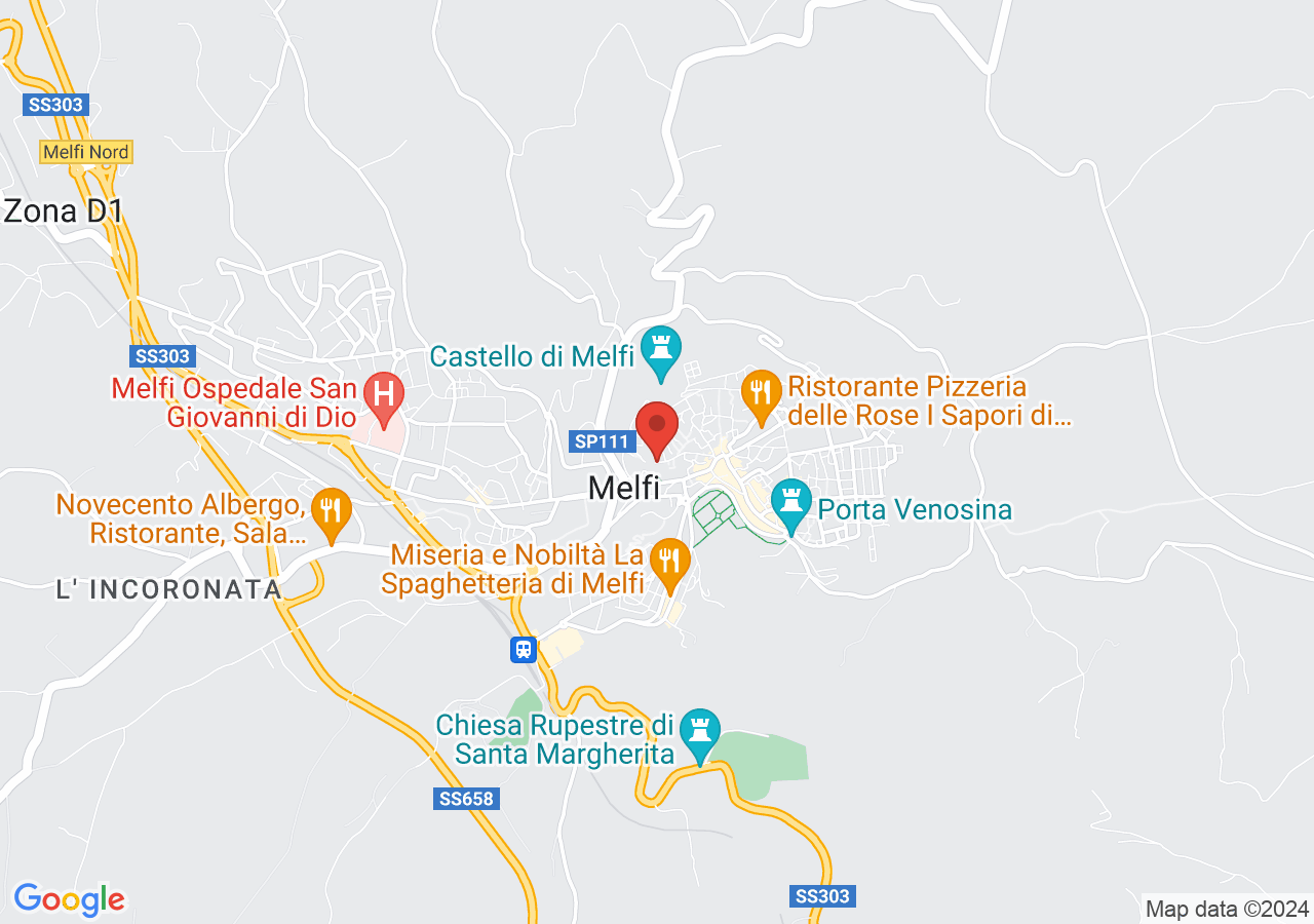 Mappa di La cinta muraria e le porte di Melfi