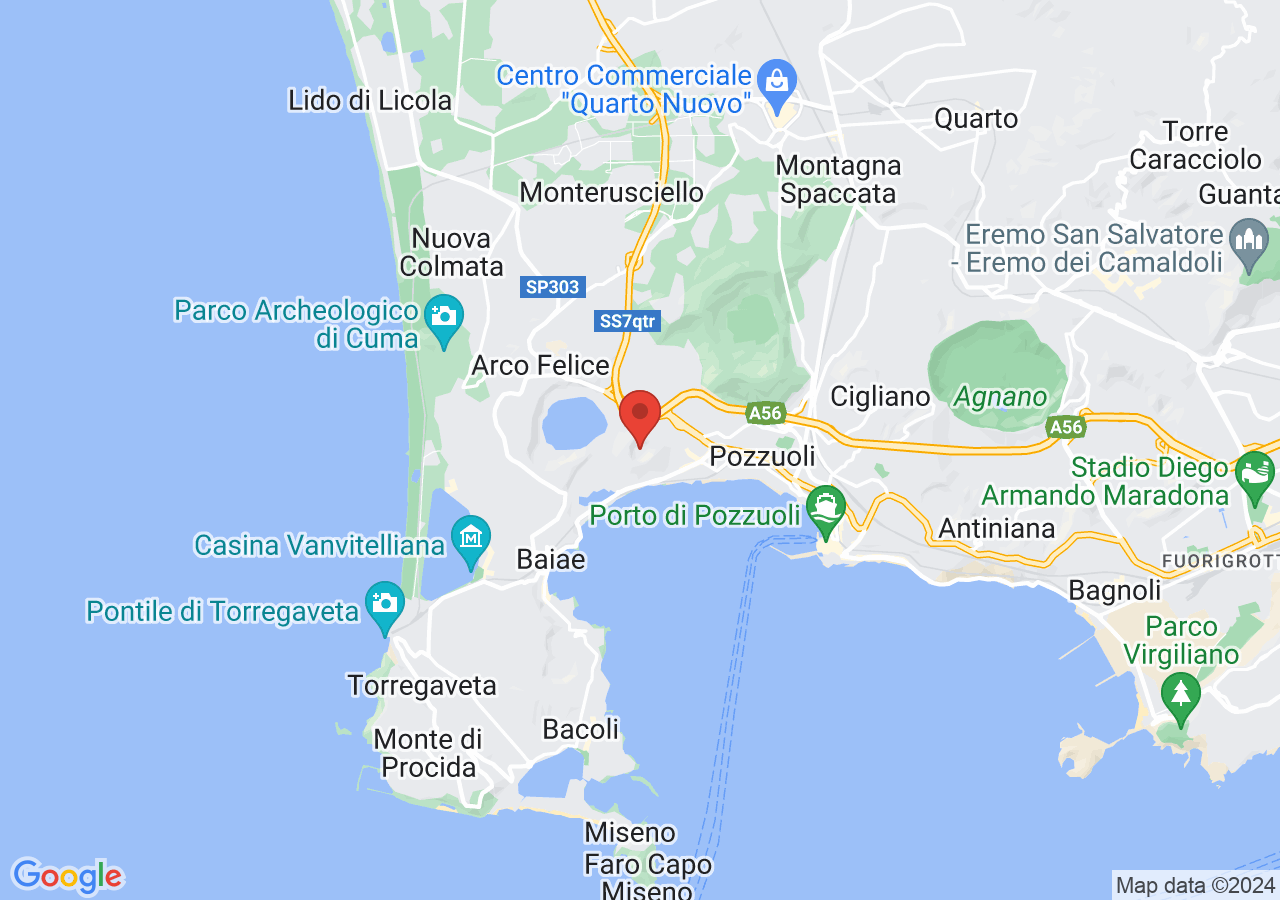 Mappa di Parco regionale dei Campi Flegrei