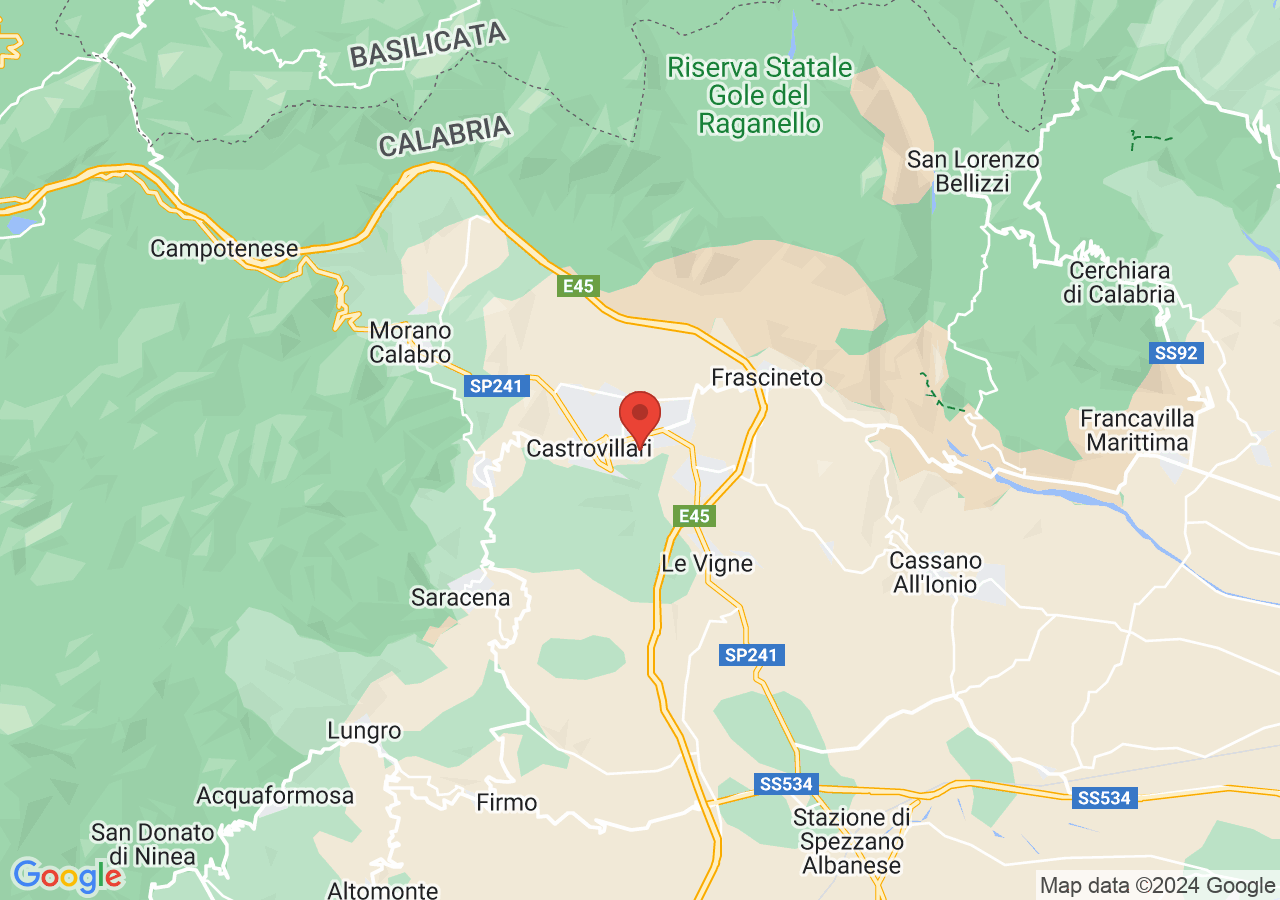 Mappa di Siti archeologici di Castrovillari