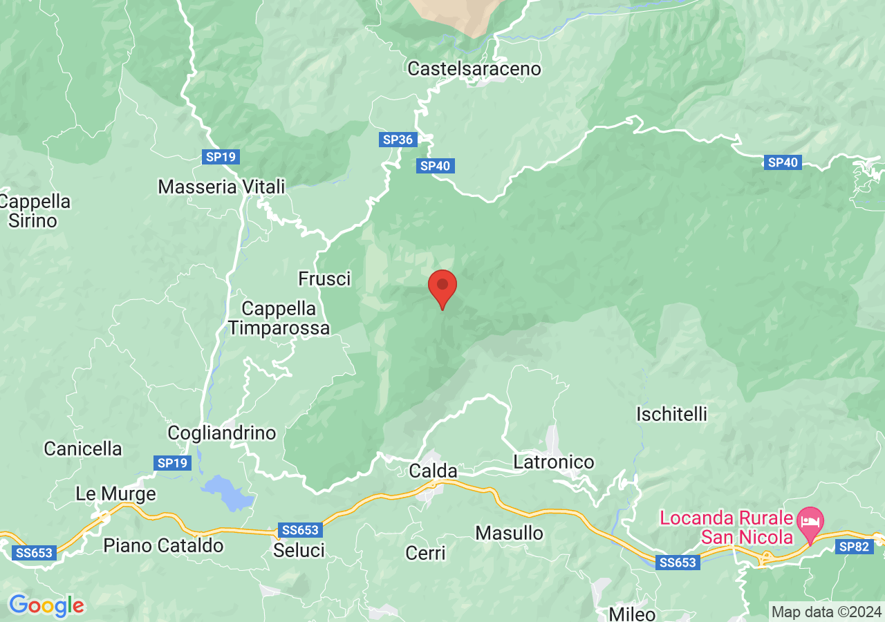 Mappa di Trekking sul Monte Alpi